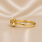 19.2K Portuguese Gold Female Vintage Leaf Pearl Cluster Ring Art Deco nature inspired