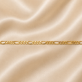 19.2K Portuguese Gold | Figaro Bracelet 6.5" 2.7mm