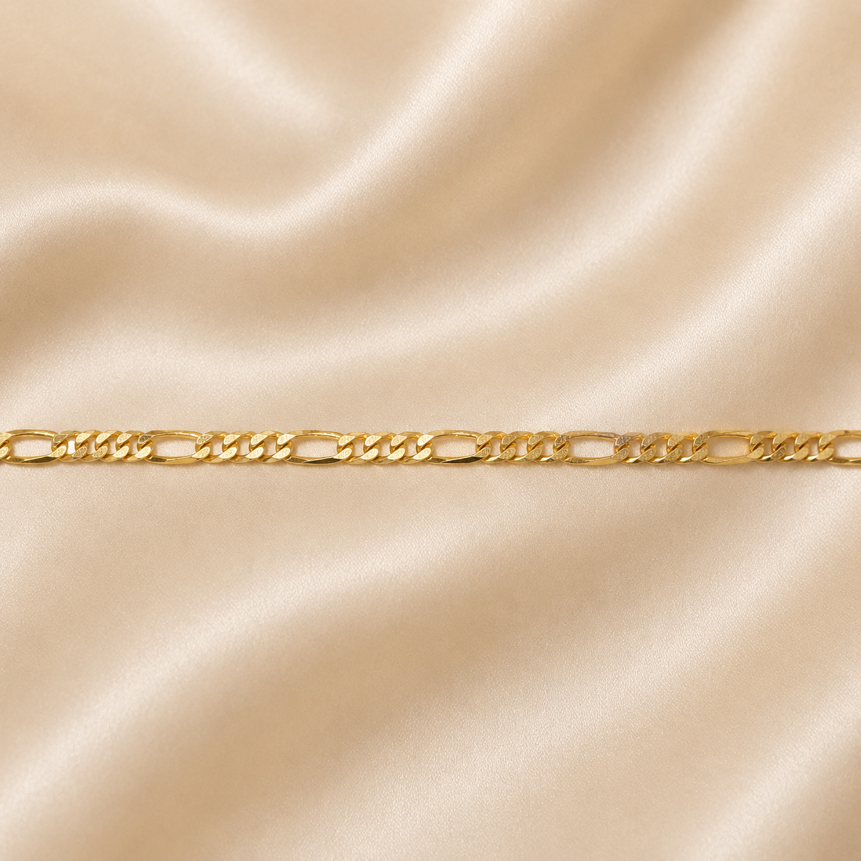 19.2K Portuguese Gold | Figaro Bracelet 6.5" 2.7mm
