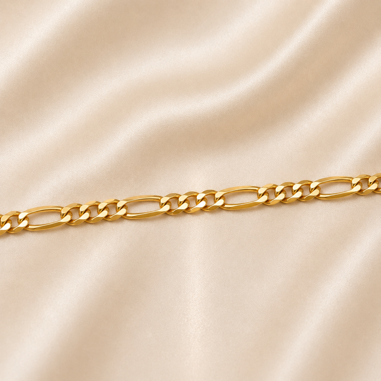 19.2K Portuguese Gold | Figaro Bracelet 8" 3.6mm