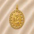 19.2K Portuguese Gold | Filigree Guardian Angel Pendant
