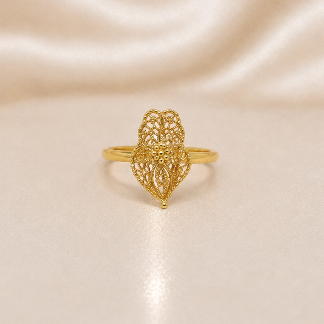 19.2K Portuguese Gold | Filigree Heart Of Vienna Ring 