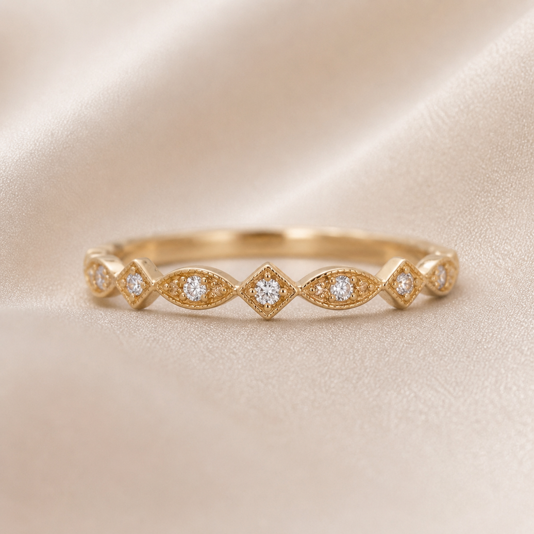 19.2K Portuguese Gold | Filigree Marquise Ring