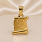 19.2K Portuguese Gold | First Communion Chalice Scroll Pendant