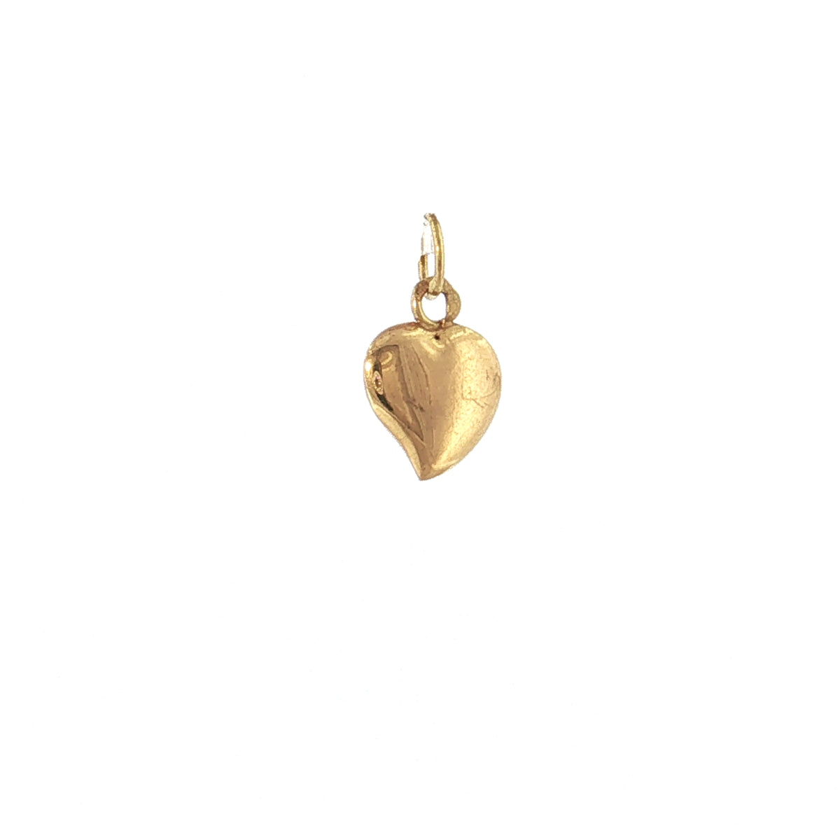 19.2K Portuguese Gold Heart Charm Lca. De Padrinho Godfather Small Back
