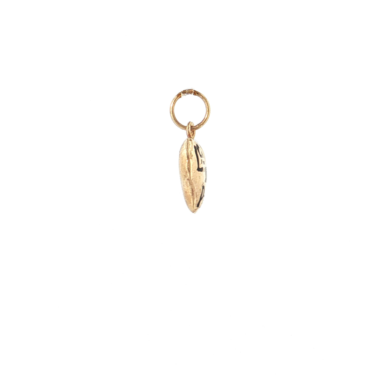 19.2K Portuguese Gold Heart Charm Lca. De Padrinho Godfather Large Side