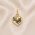 19.2K Portuguese Gold | Heart Lca. De Tia ( Aunt )  Charm