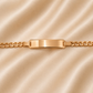 19.2K Portuguese Gold | Hollow Cuban Link ID Bracelet 7"