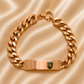 19.2K Portuguese Gold | Hollow Sporting Portugal ID Bracelet 8"