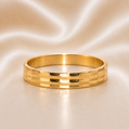 Gold ring with a textured surface on a satin background 19.2K Portuguese Gold | Honeycomb Style 4.9mm