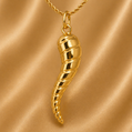 19.2K Portuguese Gold | Horn of Plenty Ridged Pattern Charm