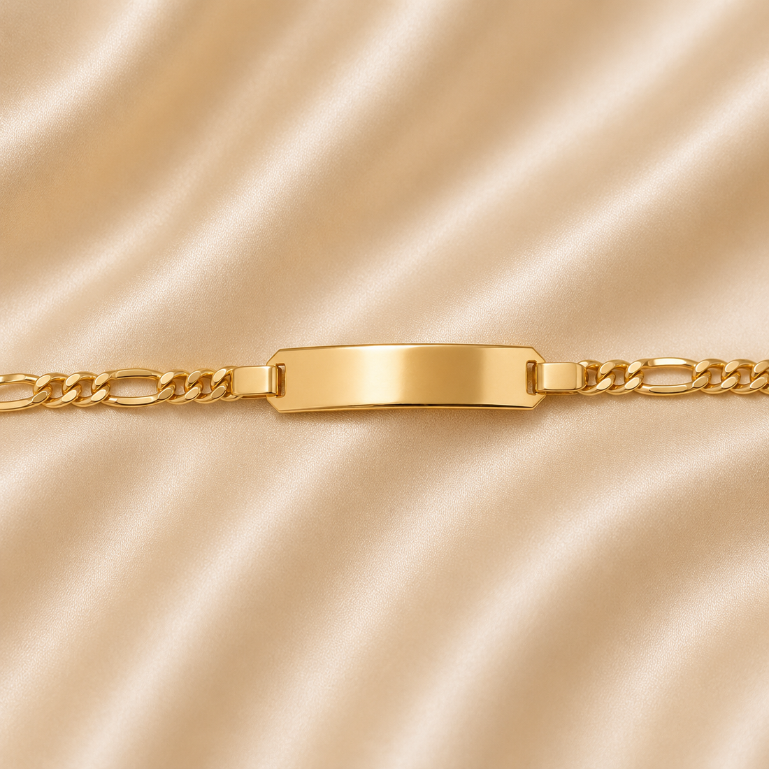 19.2K Portuguese Gold | ID Figaro Bracelet 7.5"