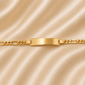 19.2K Portuguese Gold | ID Figaro Bracelet 7.5"