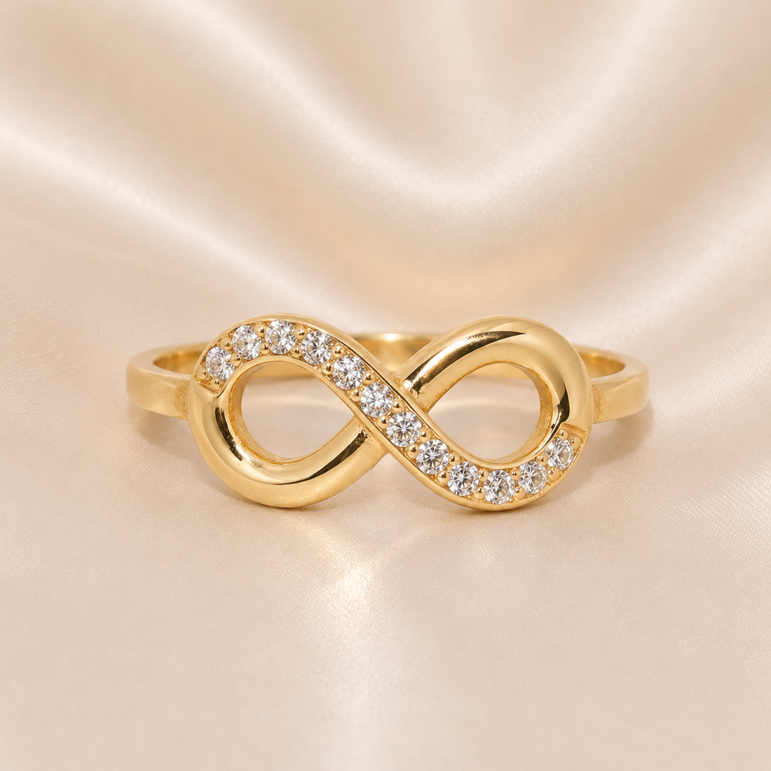 19.2K Portuguese Gold | Infinity Ring with CZ