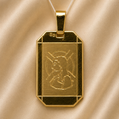 19.2K Portuguese Gold | Jesus Engraving Pendant