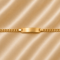 19.2K Portuguese Gold | Kids ID Adjustable Bracelet Light Freeze (Frizo) Style 5.5mm