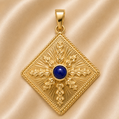 19.2K Portuguese Gold | Lapis Lazuli Gemstone Pendant