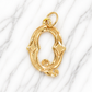 Gold letter 'Q' pendant on a marble background 19.2K Portuguese Gold | Large Initial Charm Letter Pendants