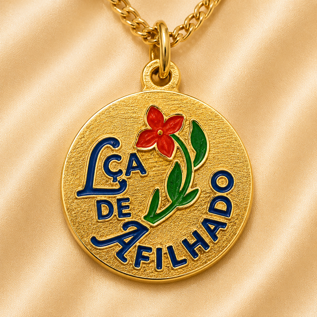 19.2K Portuguese Gold | Large Lca De Afilhado (Godson) Charm