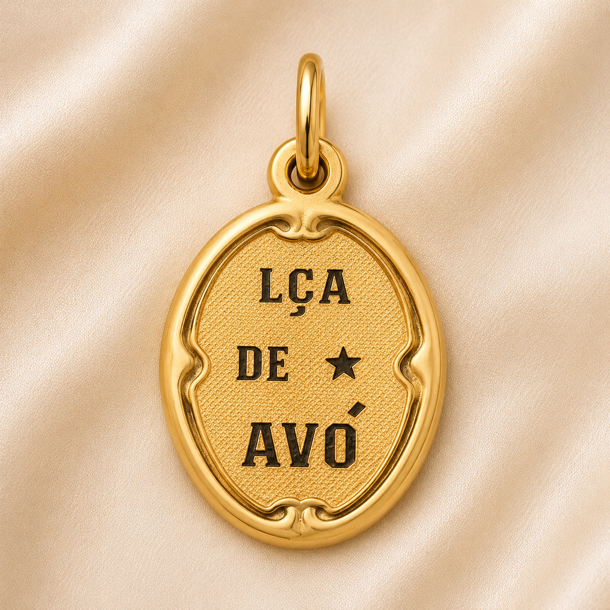 19.2K Portuguese Gold | Large Lca de Avo ( Grandmother ) Charms oval