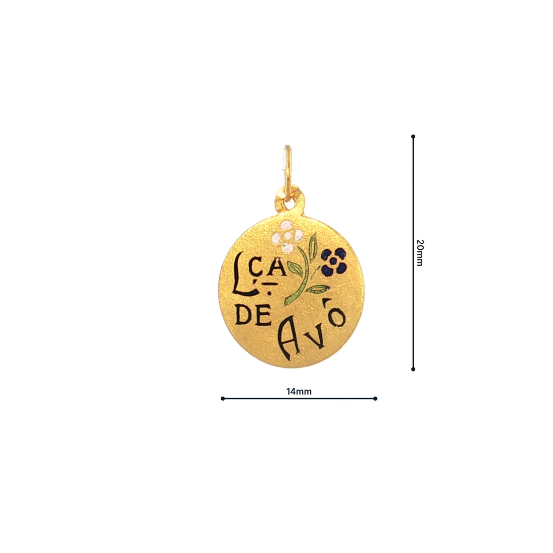 19.2K Portuguese Gold Lca. de Avô Grandfather Charms Large Front