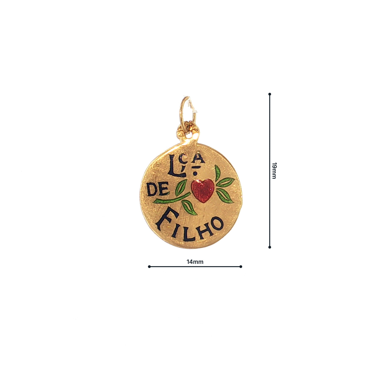 19.2K Portuguese Gold Lca De Filho SOn Charms Large Front