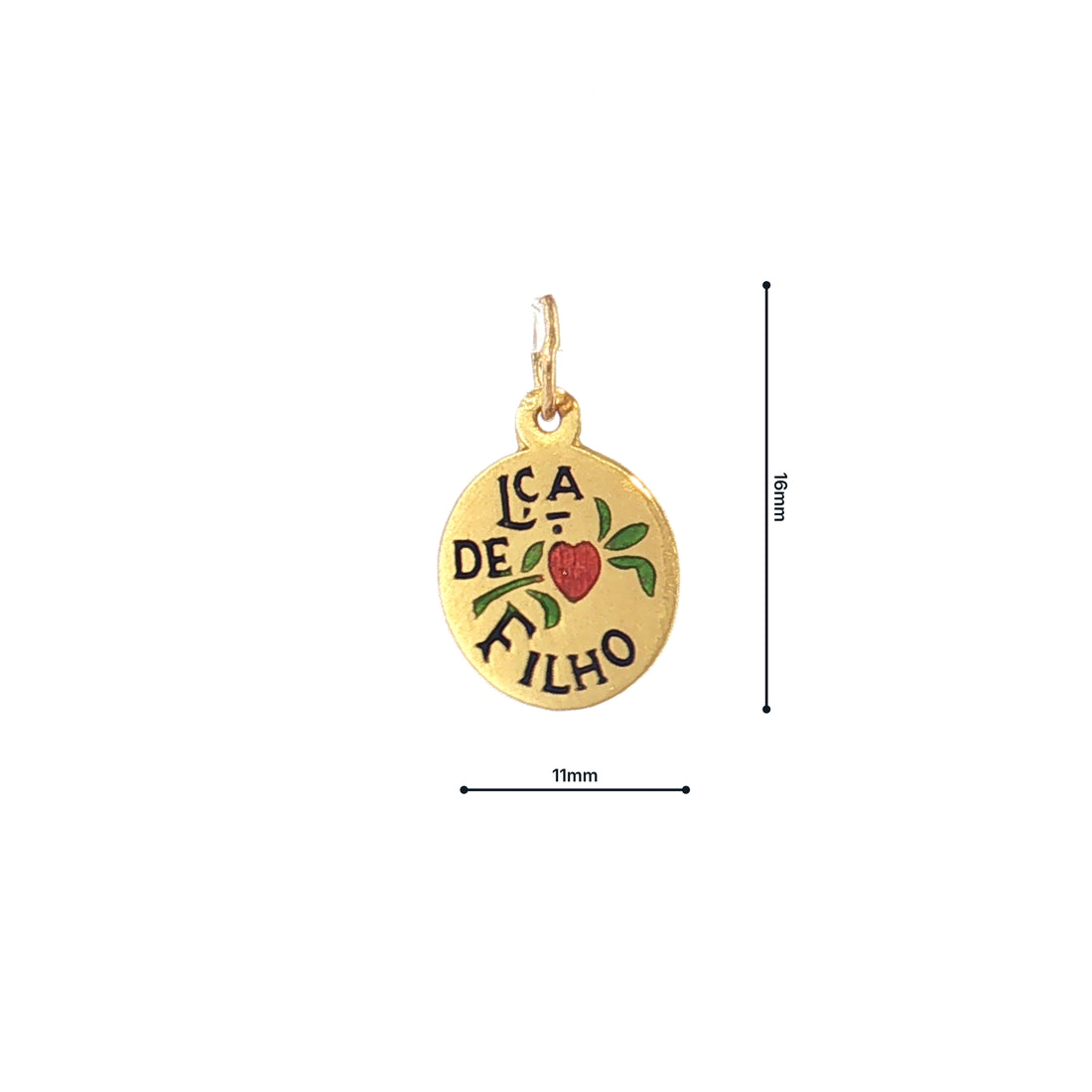 19.2K Portuguese Gold Lca De Filho Son Charms Small Front