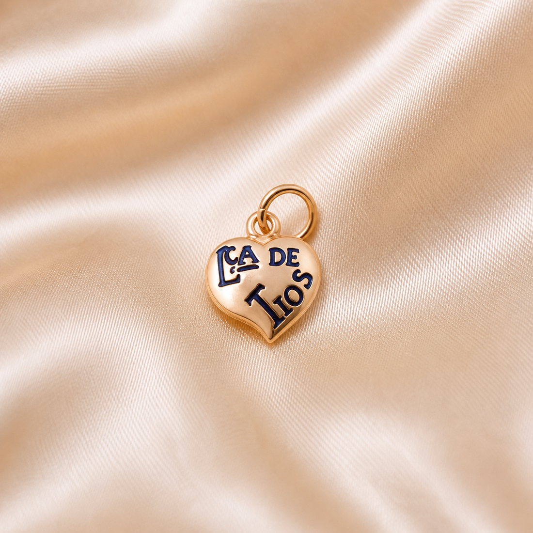 19.2K Portuguese Gold | Lca De Tios Heart Charm Uncle Charm Gift Uncle