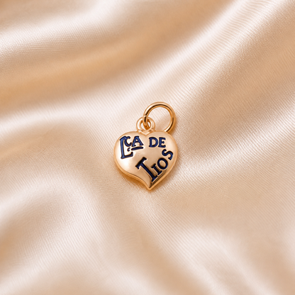 19.2K Portuguese Gold | Lca De Tios Heart Charm Uncle Charm Gift Uncle