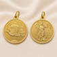 19.2K Portuguese Gold | Liberty Coin Style Pendant