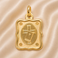 19.2K Portuguese Gold | Lords Prayer Rectangular Charm