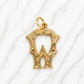 Gold letter 'W' pendant on a white background 19.2K Portuguese Gold | Medium Initial Charms Initial