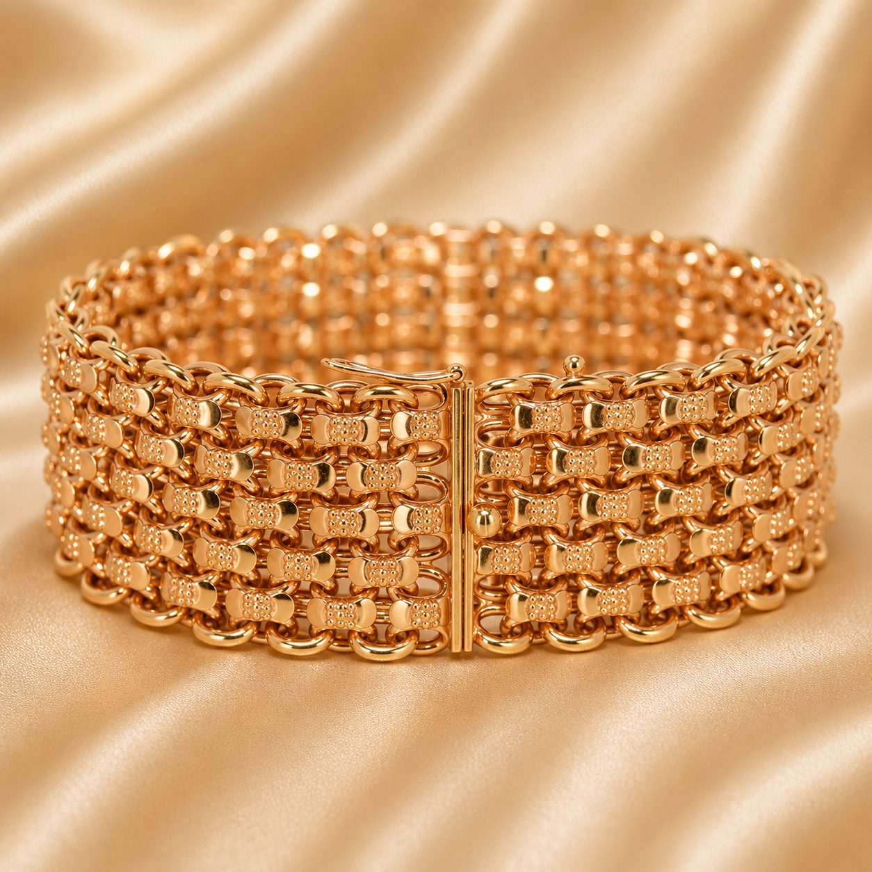 19.2K Portuguese Gold | Mesh Bracelet 22mm