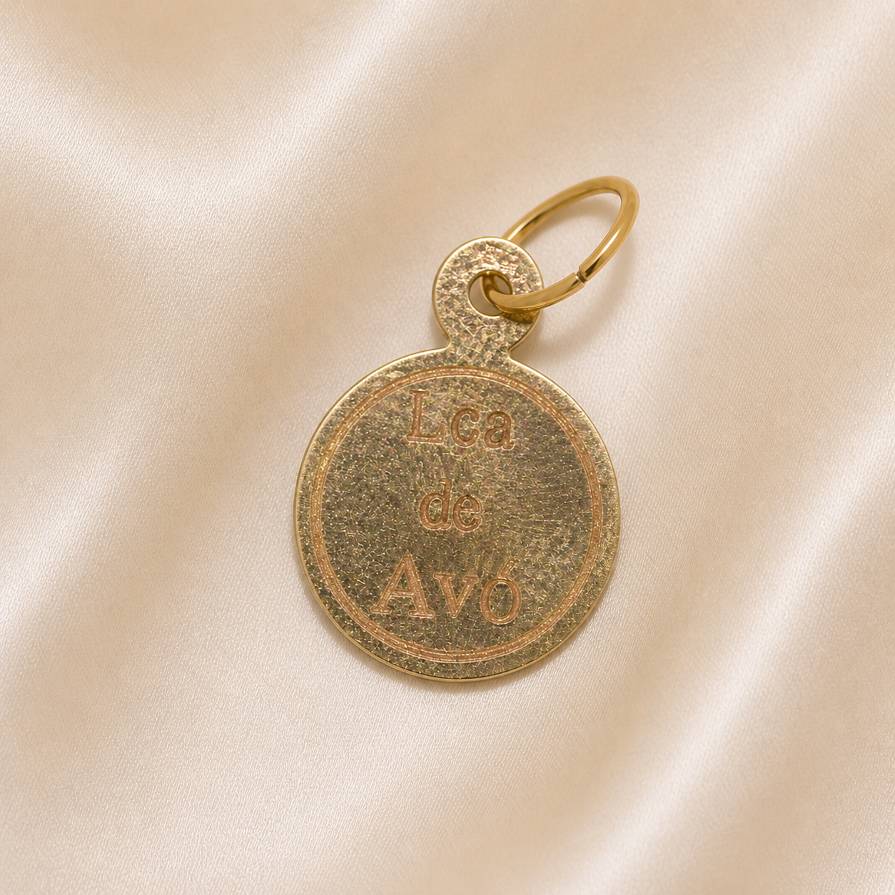 19.2K Portuguese Gold | Milgrain Lca De Avo ( Grandmother ) Charms