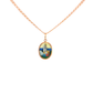 19.2K Portuguese Gold Nossa Senhora do Rosário da Fátima Our Lady of the Rosary of Fatima Plain Bezel Pendant