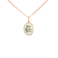 19.2K Portuguese Gold Nossa Senhora do Rosário da Fátima Our Lady of the Rosary of Fatima Plain Bezel Pendant Back