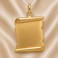 19.2K Portuguese Gold | Open Scroll Pendant
