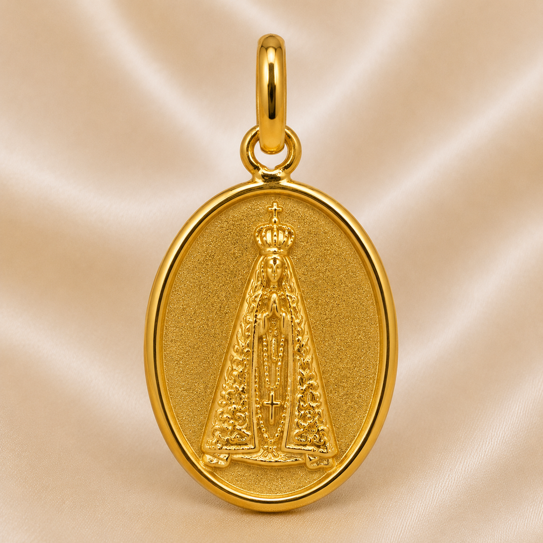 19.2K Portuguese Gold | Our Lady Aparecida " N. Sra Aparecida" Pendant