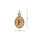 19.2K Portuguese Gold Oval Initial Letter "F" Charms Measurements