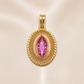 19.2K Portuguese Gold | Pink Marquise Shaped Pendant
