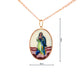 19.2K Portuguese Gold Plain Bezel Senhora da Conceição Our Lady of the Conception Medium Pendant Measurements