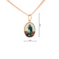 19.2K Portuguese Gold Plain Bezel Senhora da Conceição Our Lady of the Conception Small Pendant Measurements