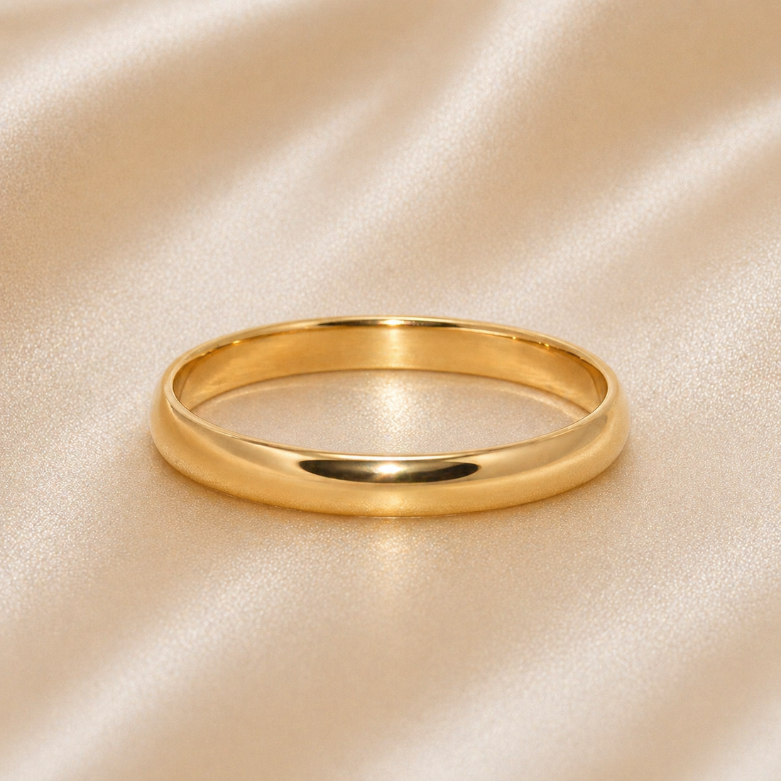 19.2K Portuguese Gold | Polished Wedding Bands