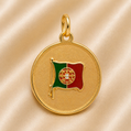 19.2K Portuguese Gold | Portugal Flag Pendant