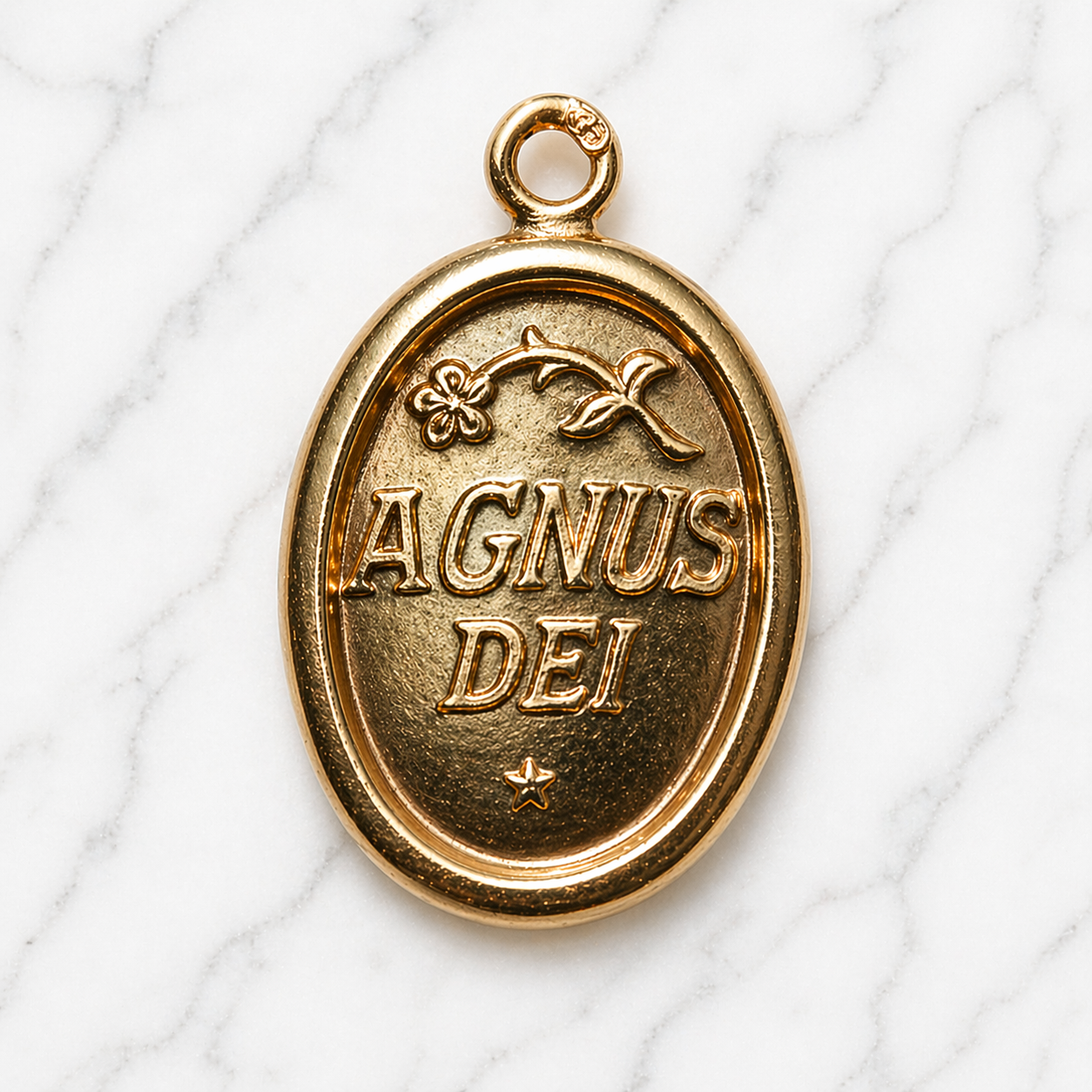 19.2K Portuguese Gold | Religious Angus Dei ( Lamb of God) Charm19.2K Portuguese Gold | Religious Angus Dei ( Lamb of God) Charm