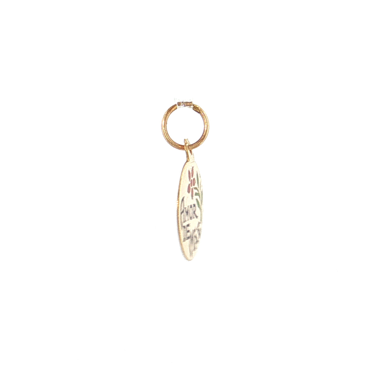 19.2K Portuguese Gold Round Amor De Mae Mother Charms Small Side
