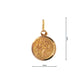 19.2K Portuguese Gold Round Bezel Flower Lca. de Pais Parents Charm Front