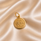 19.2K Portuguese Gold | Round Bezel Flower Lca De Pais Charm Charms for gifting father 