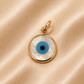 19.2K Portuguese Gold | Round Evil Eye Charm