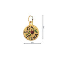 19.2K Portuguese Gold Round Lca De Filha Daughter Charm Small Front